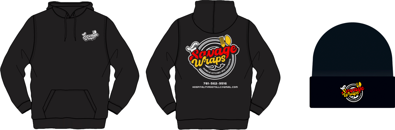 Savage Wraps Black Hoodie & Beanie